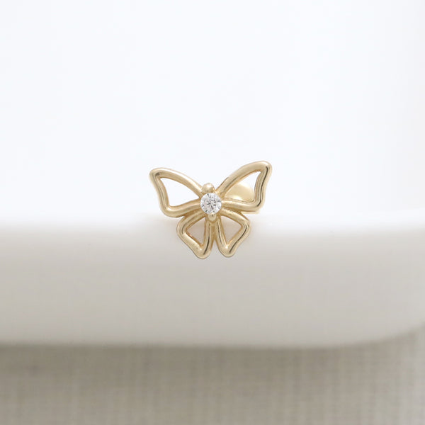 Diamond Open Butterfly Labret