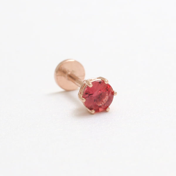 0.25ct Red Sapphire 6 Prongs Labret