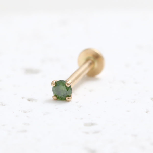 0.03ct Green Diamond 4 Prongs Labret