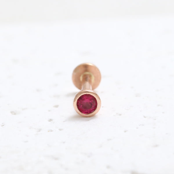 0.03ct Ruby Bezel Internally Labret