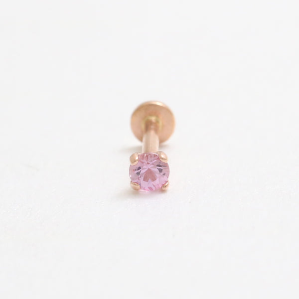 0.07ct Pink Sapphire 4 Prongs Labret