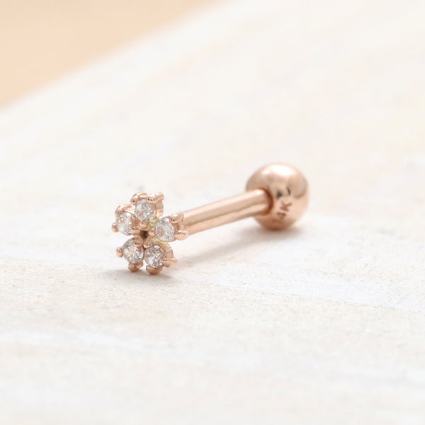 Diamond Tiny Flower Piercing