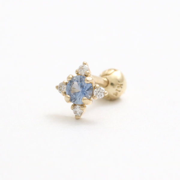 Light Blue Sapphire Edgy Star Piercing