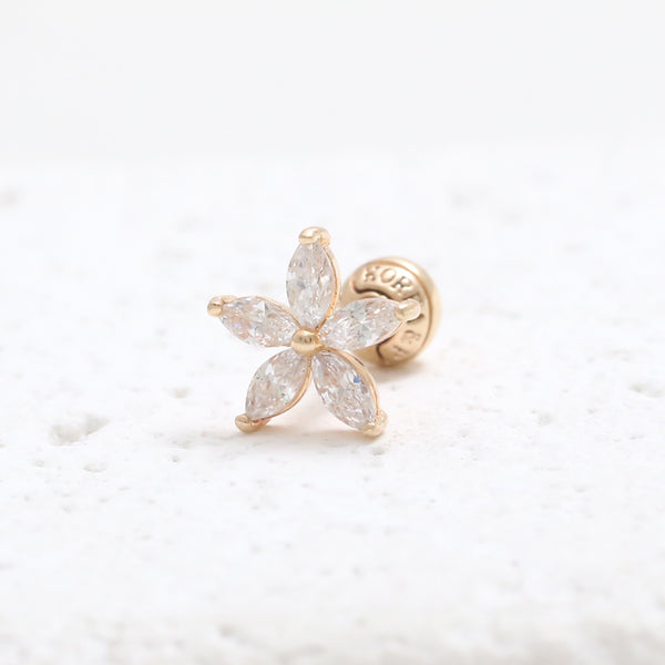 Marquis CZ Flower Piercing