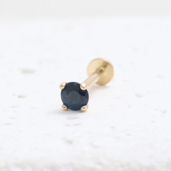 0.1ct Blue Sapphire 4 Prongs Labret