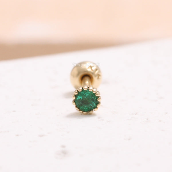 0.07ct Emerald Multi Prongs Piercing