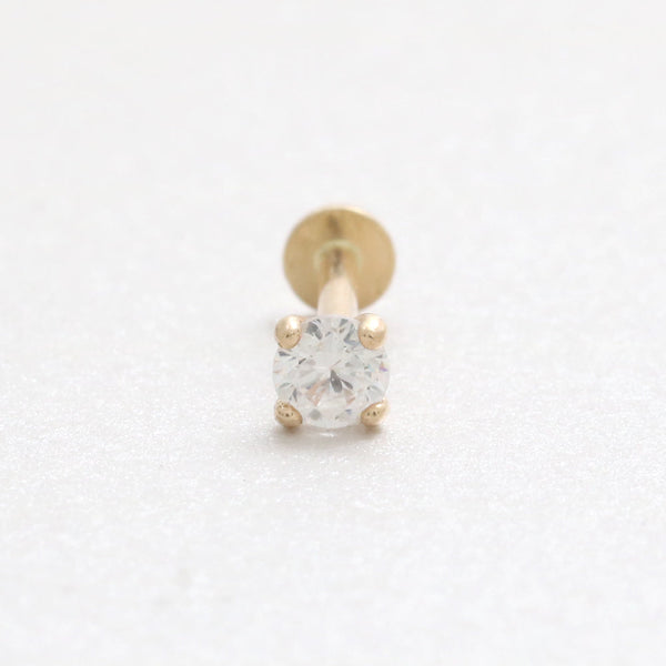 0.1ct Moissanite 4 Prongs Labret