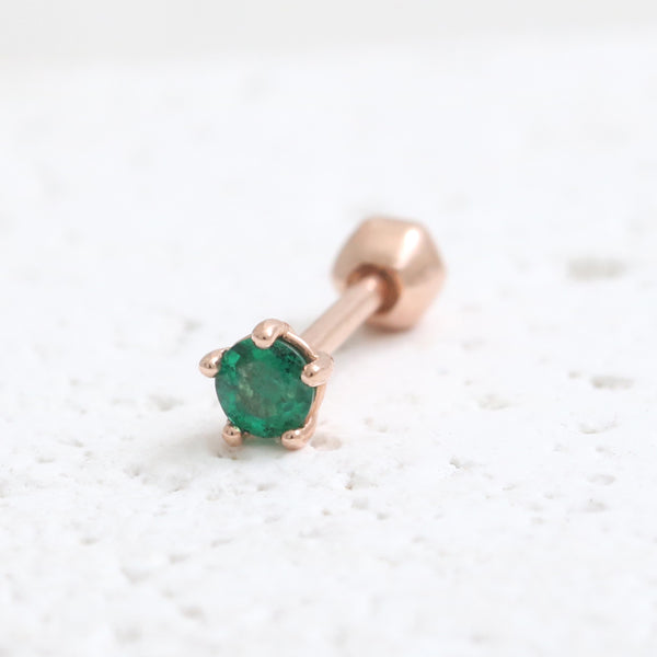 0.07ct Emerald 5 Prongs Piercing