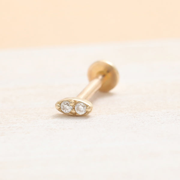 1.0mm Diamond Ultra Tiny Oval Labret