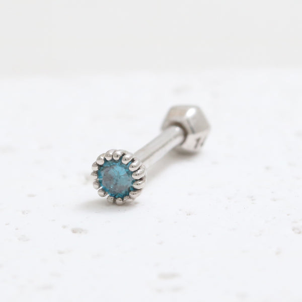 0.07ct Blue Diamond Multi Prongs Piercing