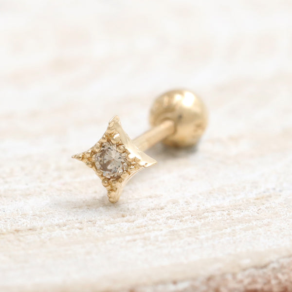 Cognac Diamond Rhombus Piercing