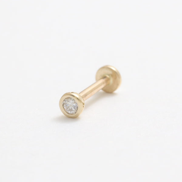 0.03ct Diamond Bezel Labret