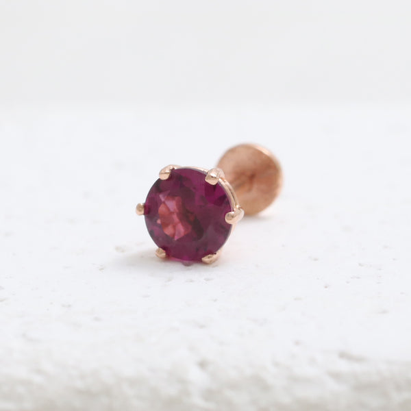 0.5ct Rhodolite Garnet 6 Prongs Labret