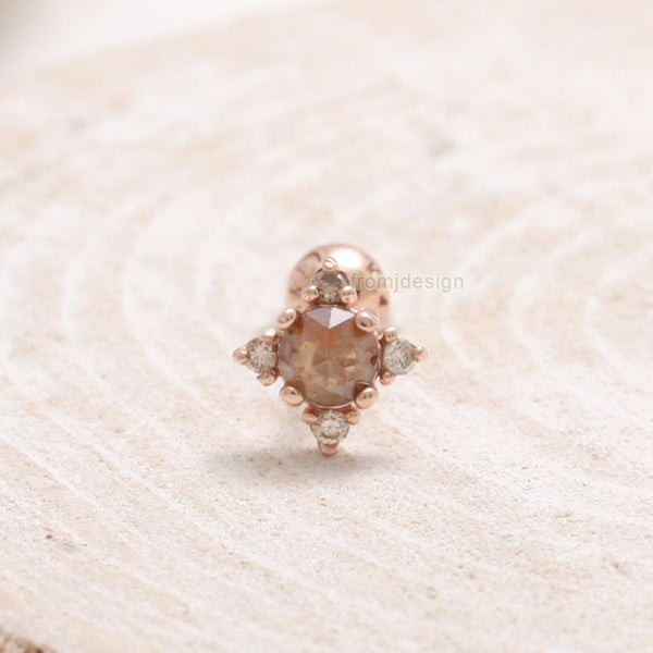 0.1ct Brown Diamond Edgy Piercing