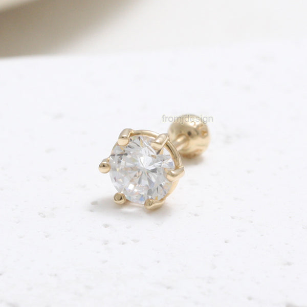 5mm CZ 6 Prongs Ear Piercing