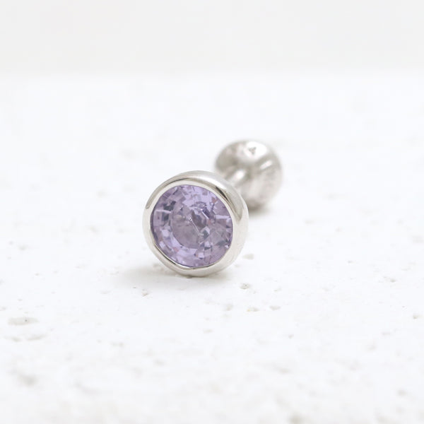 4mm Lavender Sapphire Bezel Piercing