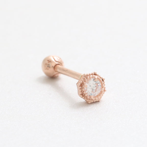 0.1ct Diamond Octagon Piercing