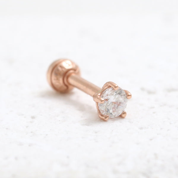 0.1ct Moissanite 5 Prongs Piercing