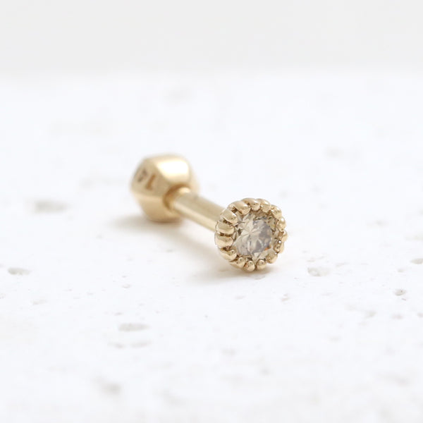 0.07ct Cognac Diamond Multi Prongs Piercing