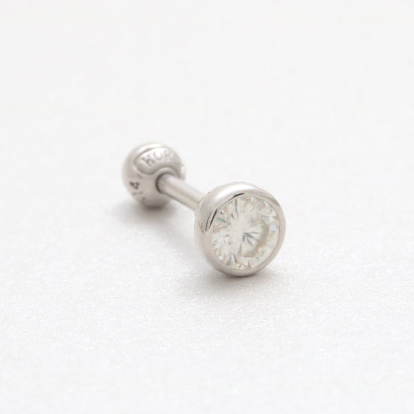 4mm CZ Bezel Ear Piercing