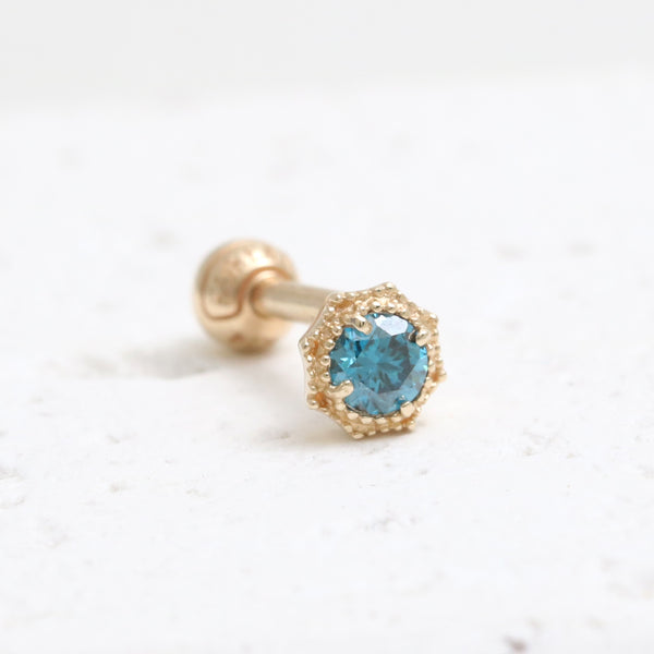 0.1ct Blue Diamond Octagon Piercing