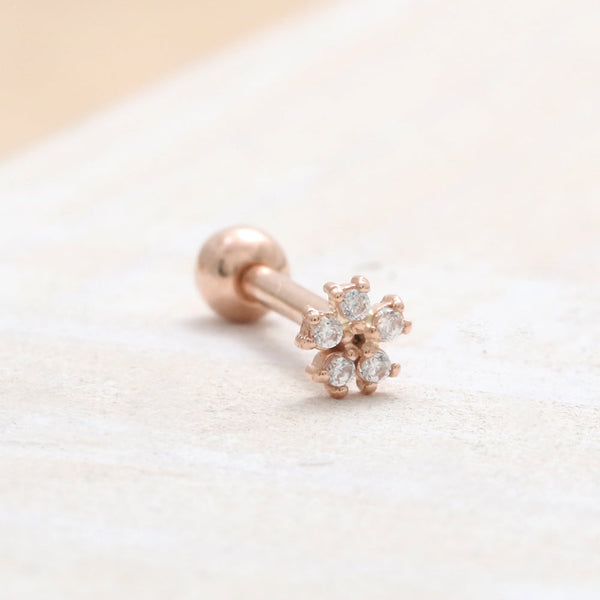 CZ Ultra Tiny Flower Piercing