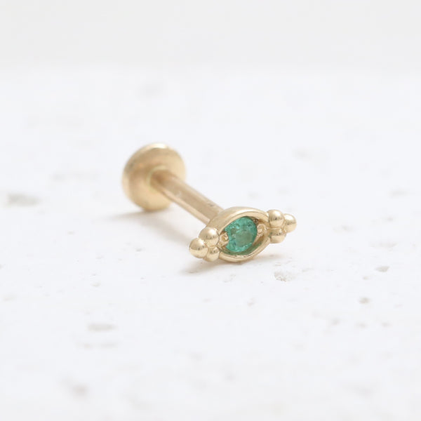 Emerald  Ball & Boat Shaped Labret