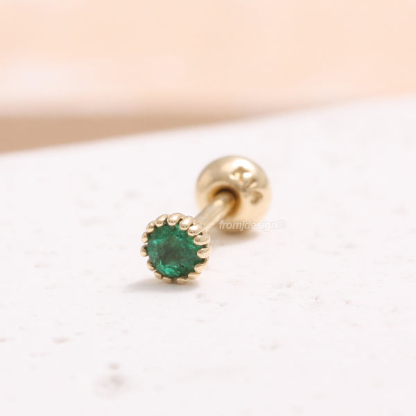 0.07ct Emerald Multi Prongs Piercing