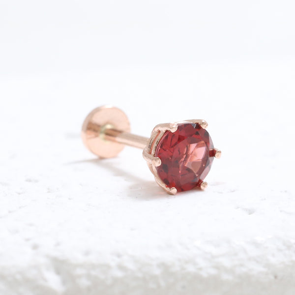 0.5ct Garnet 6 Prongs Externally Labret