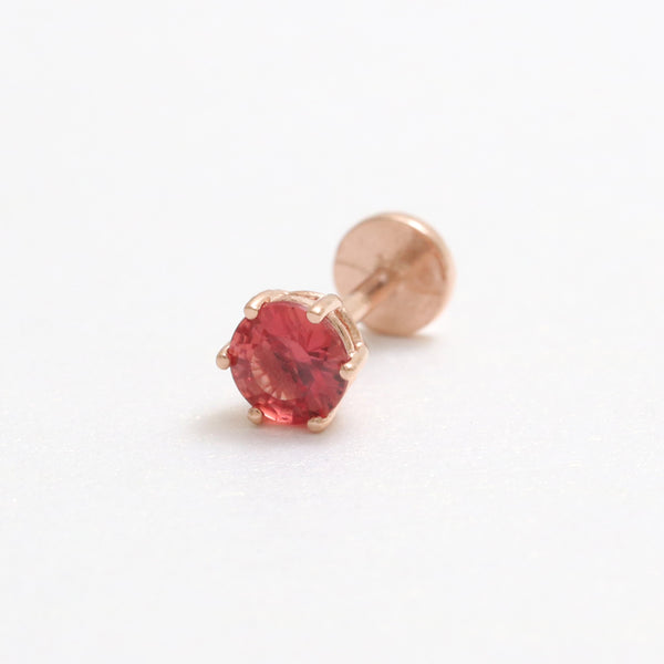 0.25ct Red Sapphire 6 Prongs Labret