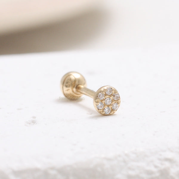 CZ Pave Tiny Circle Piercing