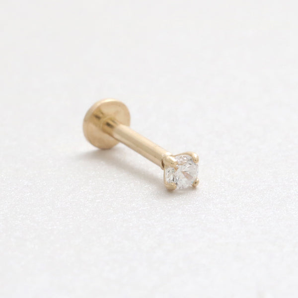 2mm CZ 4 Prongs Labret