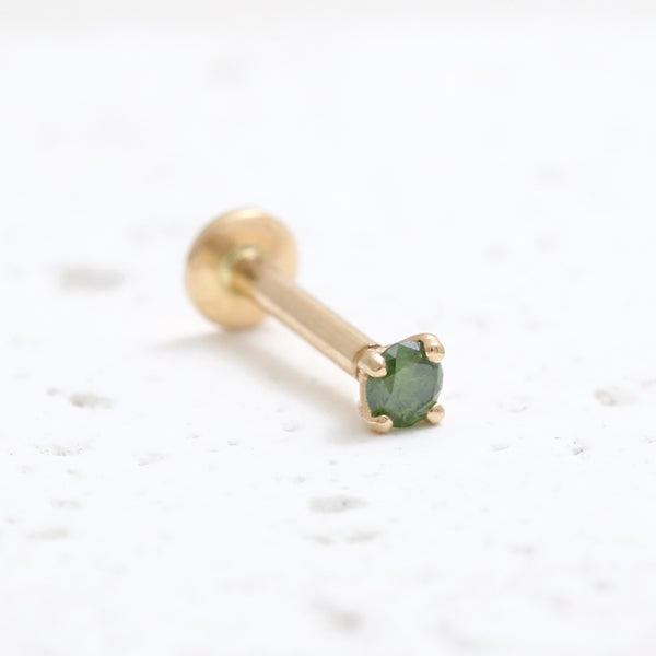 0.03ct Green Diamond 4 Prongs Labret