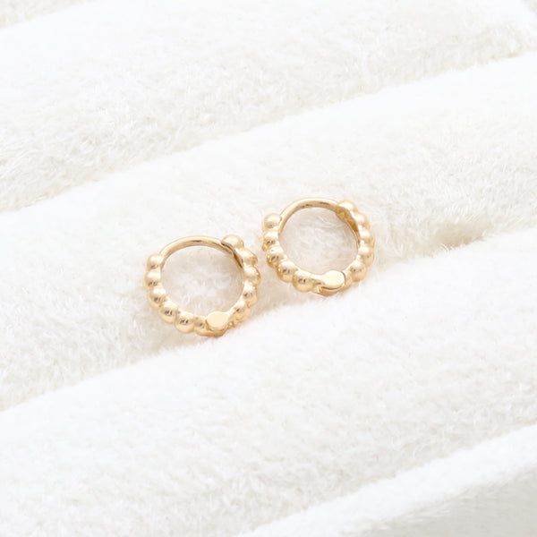 Bubbles Ball Tiny Huggie Earrings