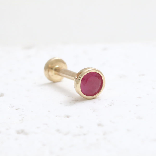 0.1ct Ruby Bezel Labret