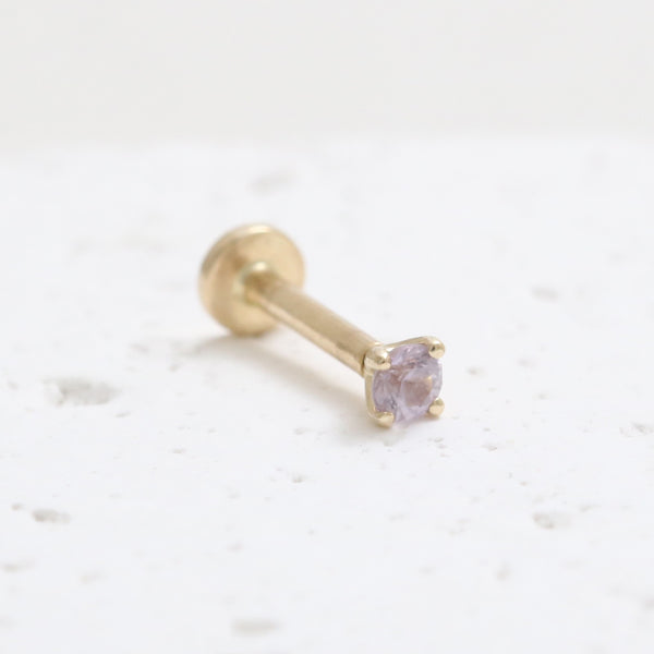 0.03ct Lavender Sapphire 4 Prongs Labret