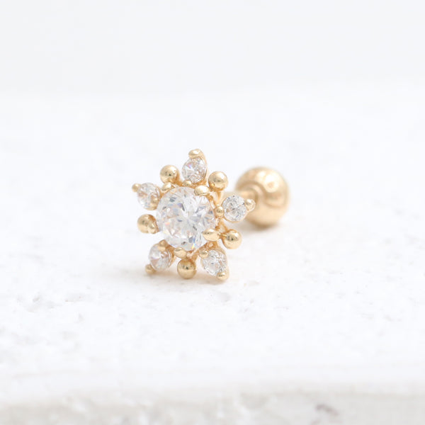 CZ Snowflake Ear Piercing