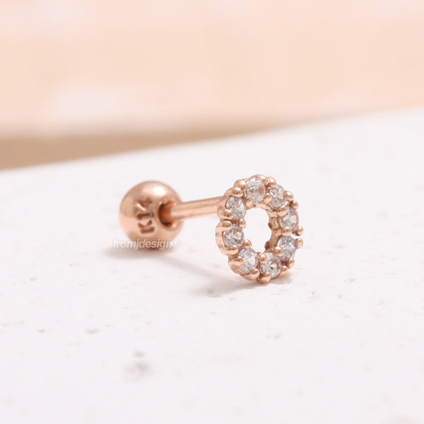 CZ Open Circle Ear Piercing