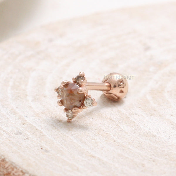 0.1ct Brown Diamond Edgy Piercing