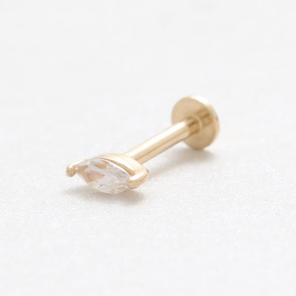 Marquis CZ Prongs Internally Labret