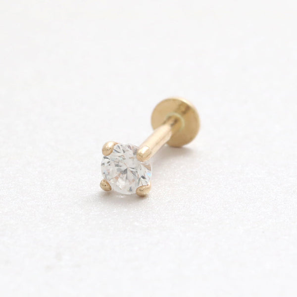 0.1ct Moissanite 4 Prongs Labret