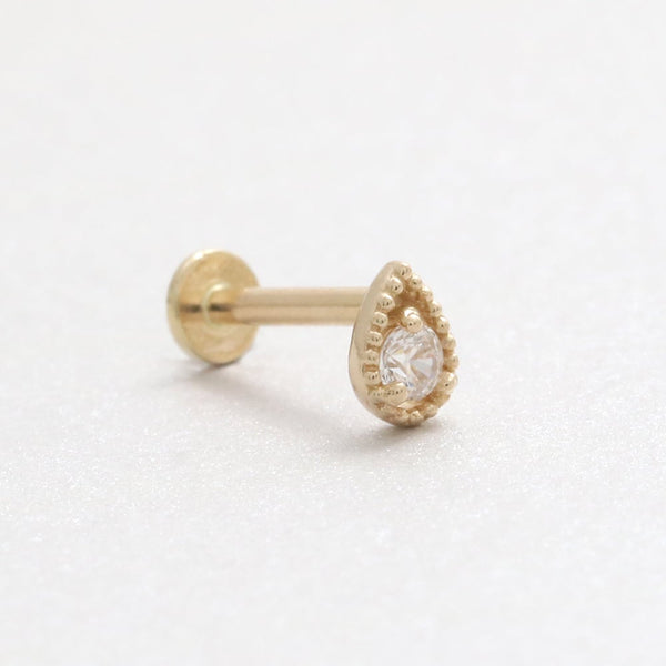 Diamond Tiny Teardrop Labret