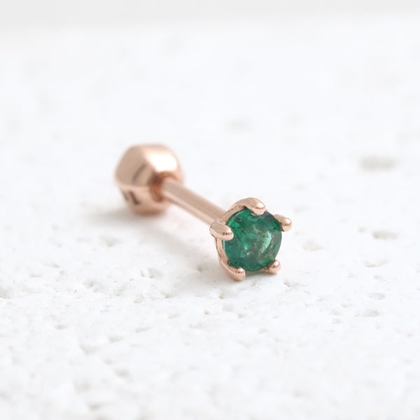 0.07ct Emerald 5 Prongs Piercing