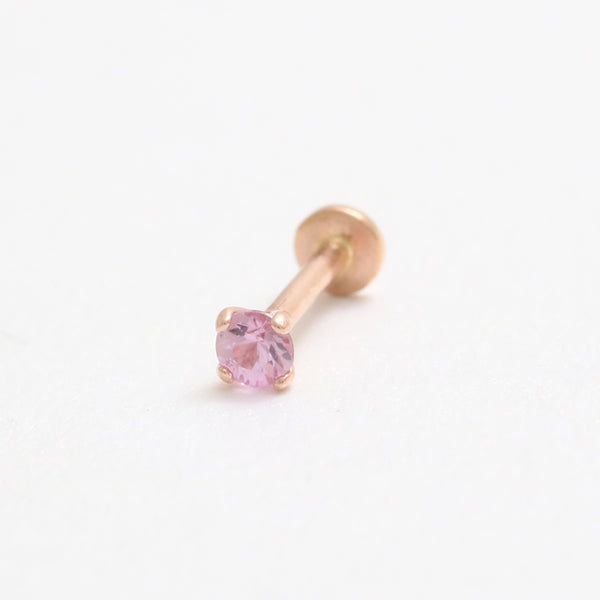 0.07ct Pink Sapphire 4 Prongs Labret