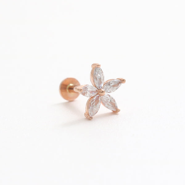 Marquis CZ Flower Labret