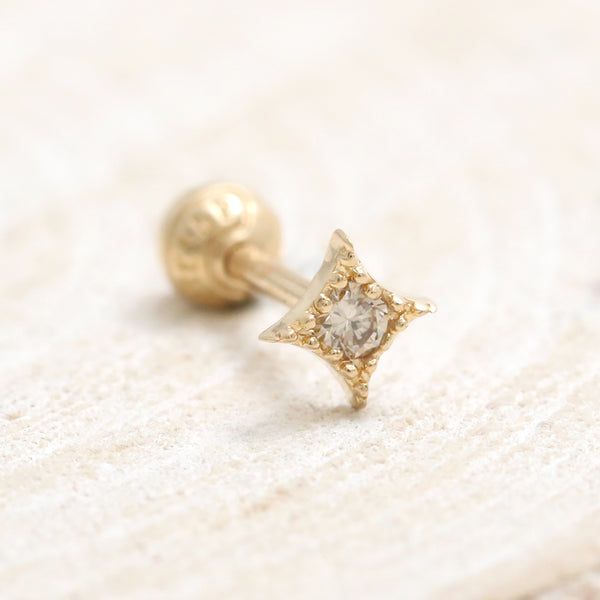 Cognac Diamond Rhombus Piercing