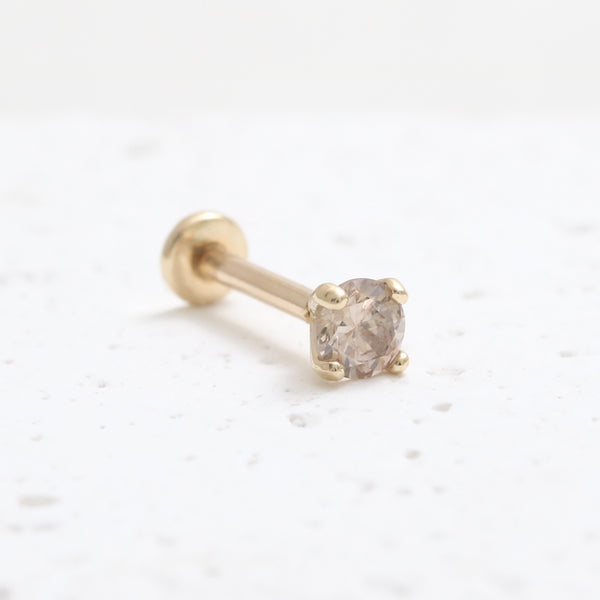 0.1ct Cognac Diamond 4 Prongs