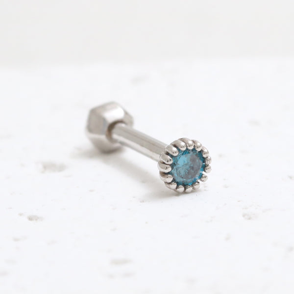 0.07ct Blue Diamond Multi Prongs Piercing