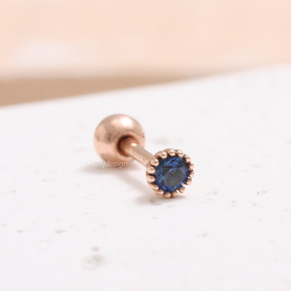 0.07ct Blue Sapphire Multi Prongs Piercing