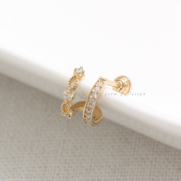 Genuine Diamond Lace Double Line Piercing